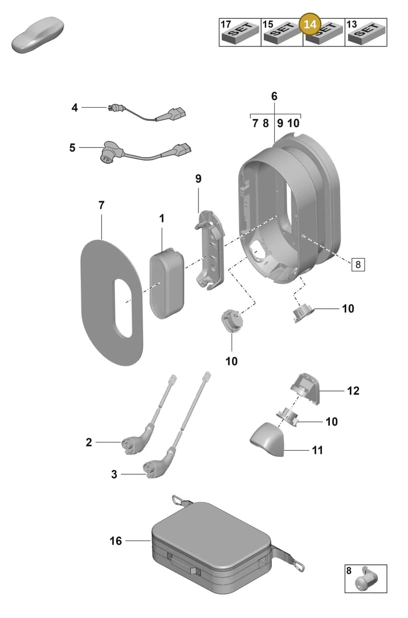 9A797168450 — Porsche Taycan Sport Turismo (2019-2024) diagram p56251370, position 14