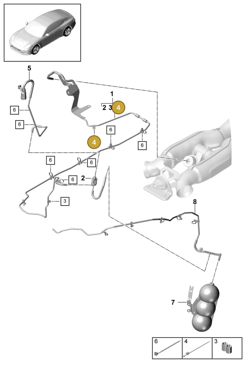 9A797183801 — Porsche Panamera (2016-2020) diagram p49203050, position 4