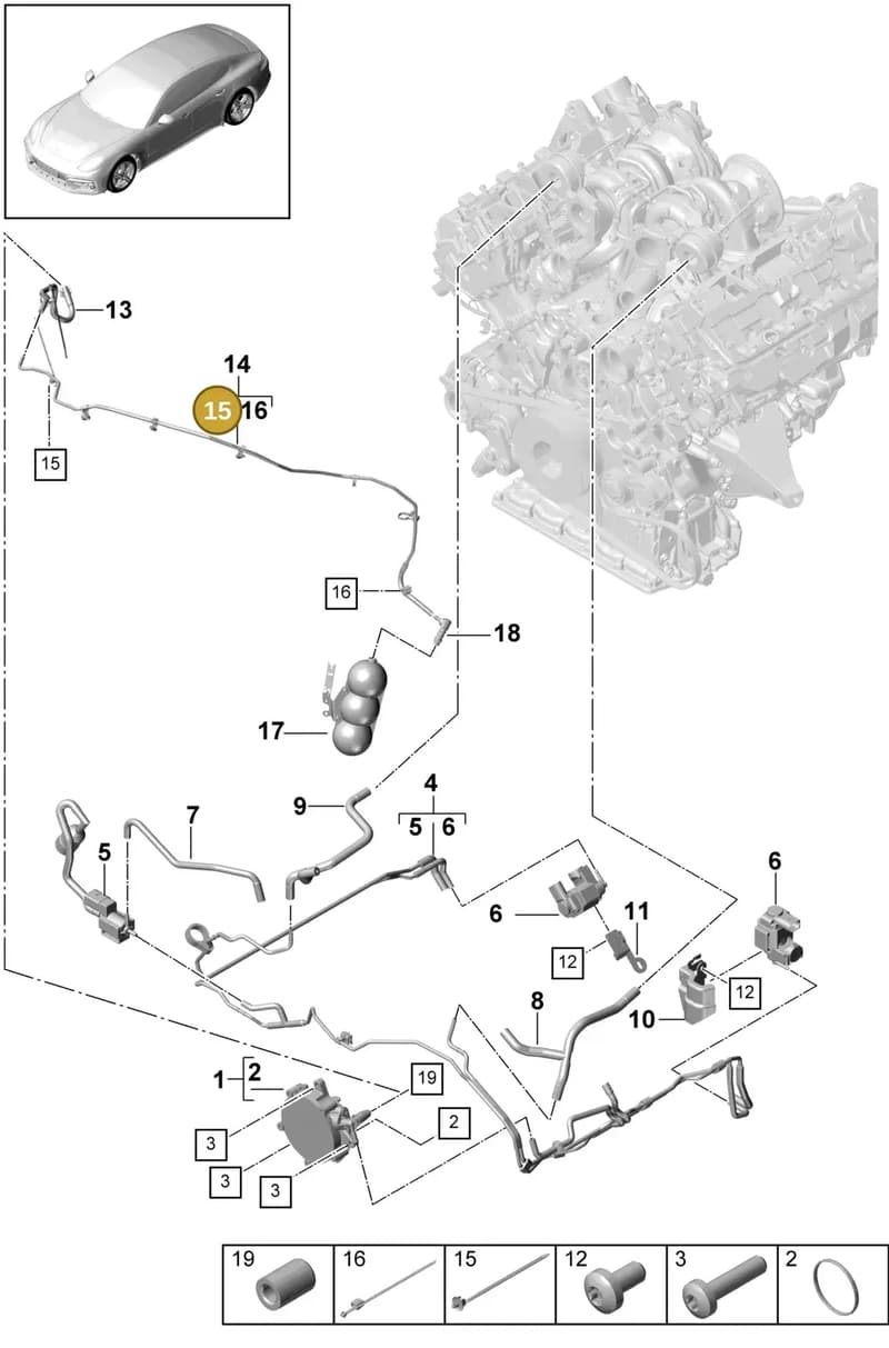9A797185000 — Porsche Panamera (2016-2020) diagram p49108000, position 15
