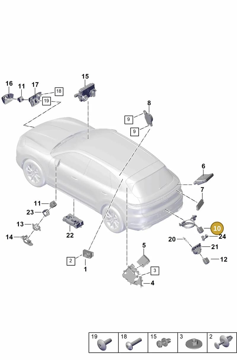 9A798055600 — Porsche Cayenne Coupe (2023-2023) diagram p60901100, position 10