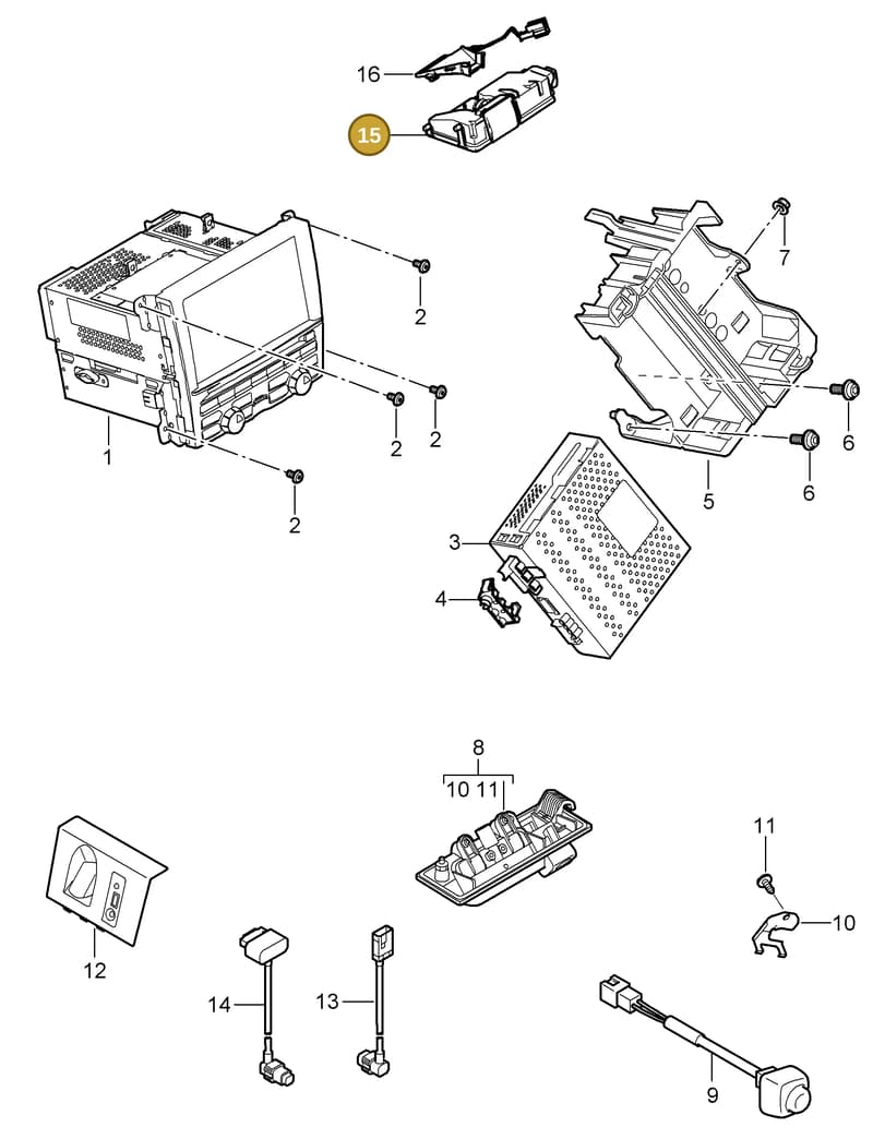 9A798065300 — Porsche Panamera (2009-2016) diagram p35911000, position 15