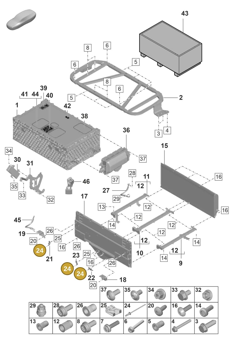 9A799816100 — Porsche Panamera (2020-2023) diagram p58901040, position 24