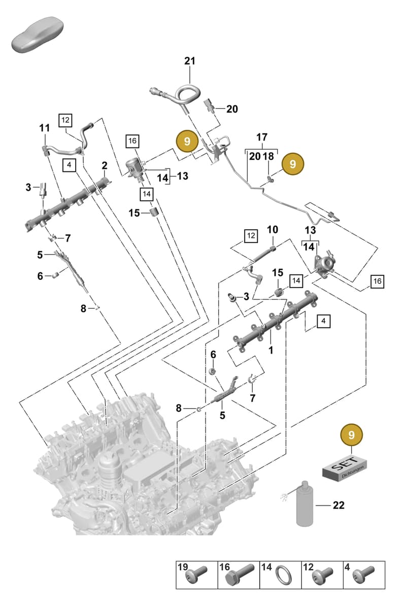 9A799890700 — Porsche Panamera (2020-2023) diagram p58107000, position 9