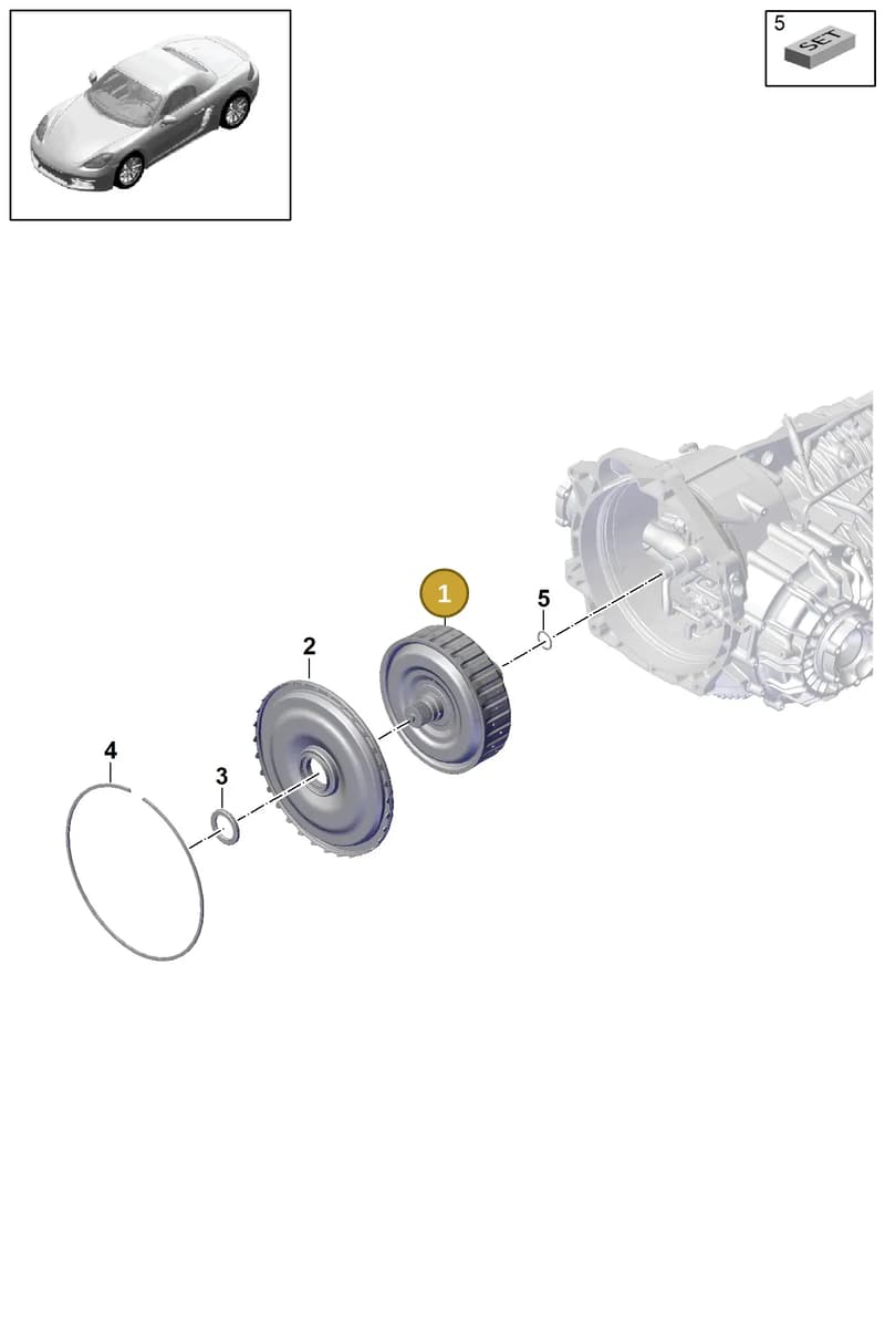 9G111605305 — Porsche Boxster (2016-2019) diagram p48320010, position 1