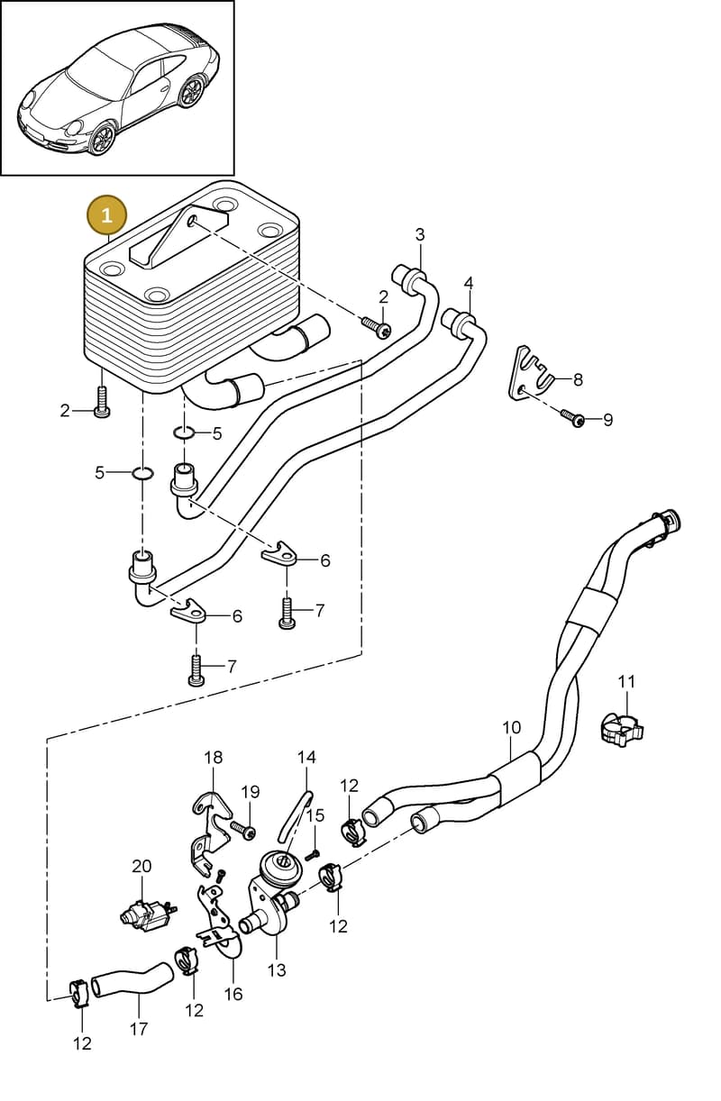 9G130701700 — Porsche 911 Carrera (2008-2012) diagram p32360000, position 1