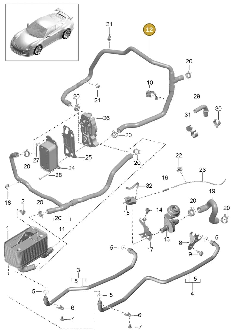 9G130771390 — Porsche 911 (2013-2020) diagram p41360000, position 12