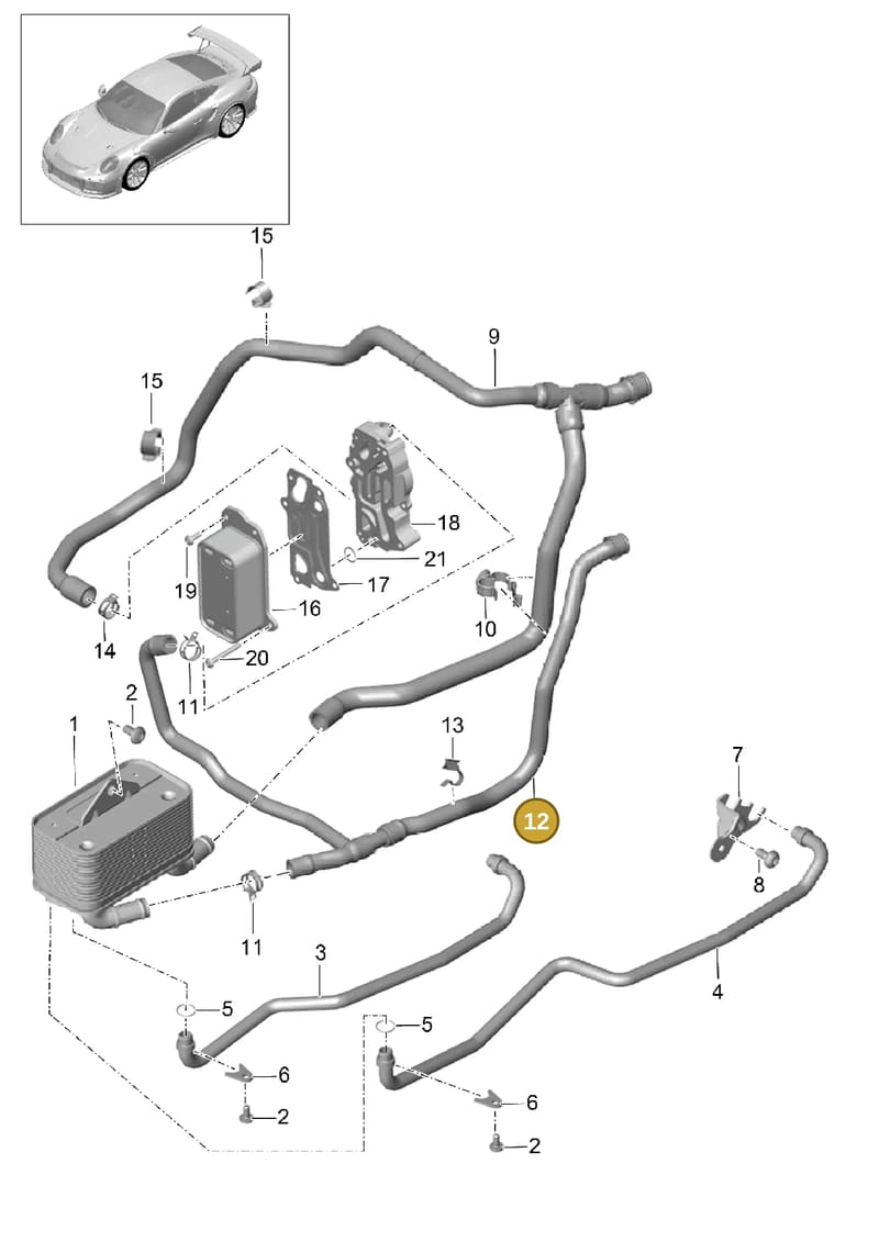 9G130773580 — Porsche 911 (2013-2020) diagram p42360010, position 12