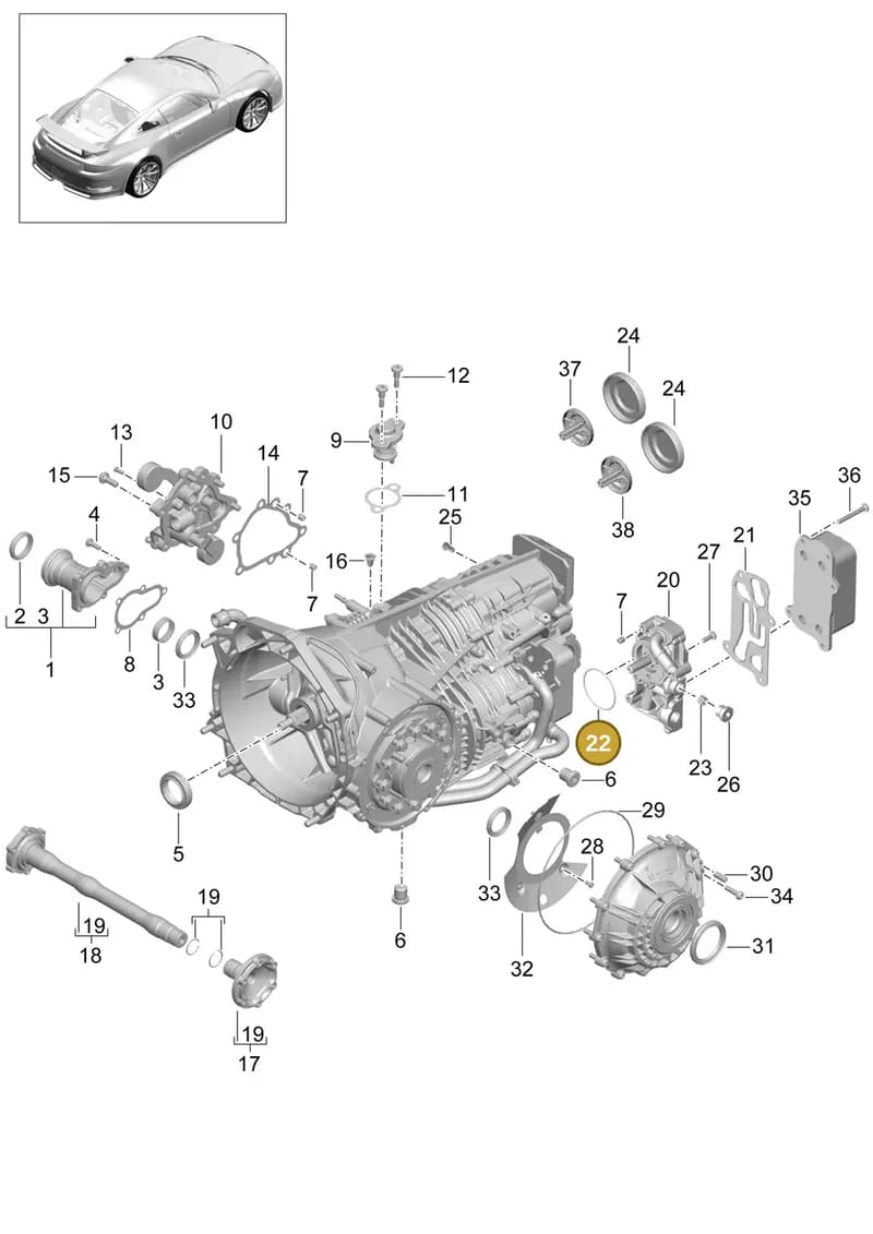 9G130789000 — Porsche 911 (2013-2020) diagram p41302010, position 22