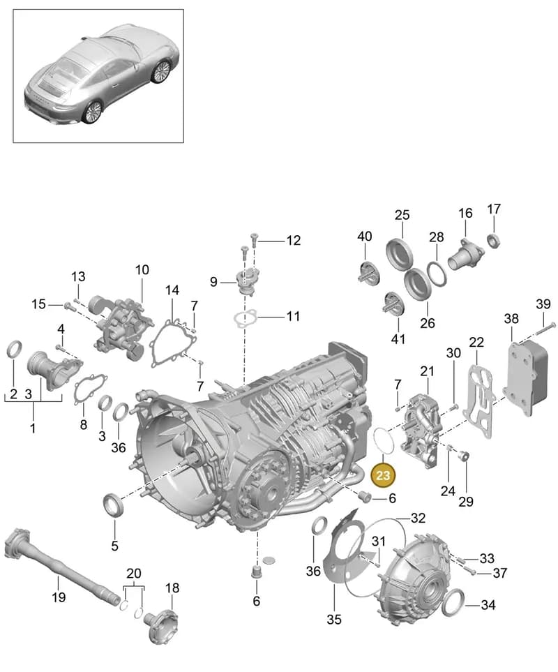 9G130789000 — Porsche 911 (2016-2019) diagram p47302010, position 23