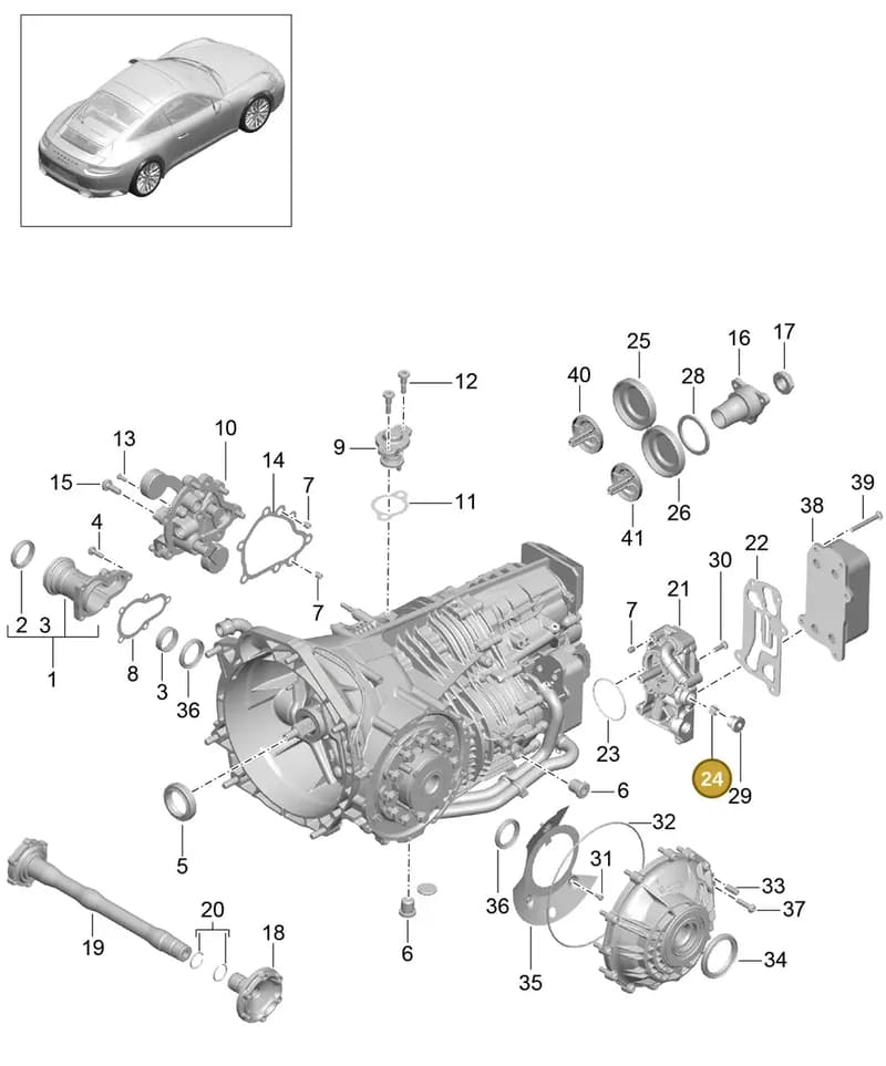 9G130789300 — Porsche 911 (2016-2019) diagram p47302010, position 24