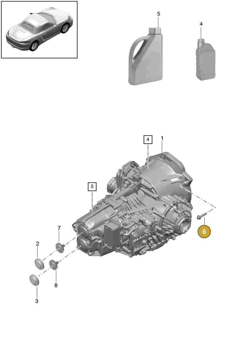 9G131701505 — Porsche Boxster (2016-2019) diagram p48320000, position 6