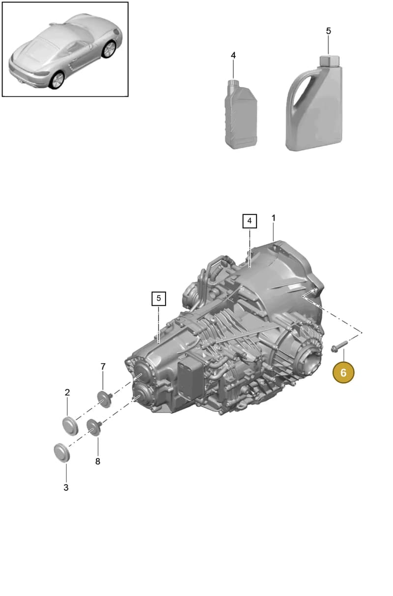 9G131701510 — Porsche Cayman (2016-2019) diagram p50320000, position 6