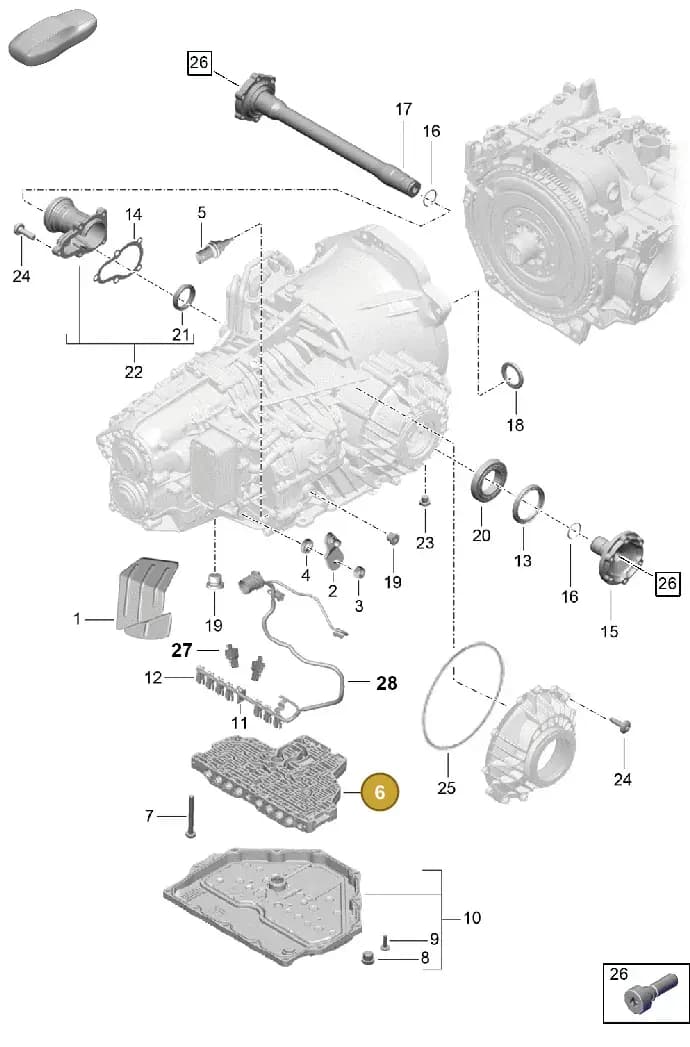 9G131701510 — Porsche Boxster Spyder (2019-2020) diagram p54320050, position 6