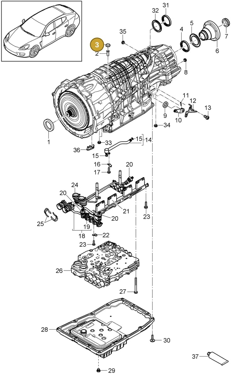 9G132121500 — Porsche Panamera (2009-2016) diagram p35320010, position 3