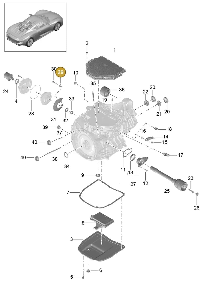9G132181800 — Porsche 918 Spyder (2014-2015) diagram p43360000, position 29