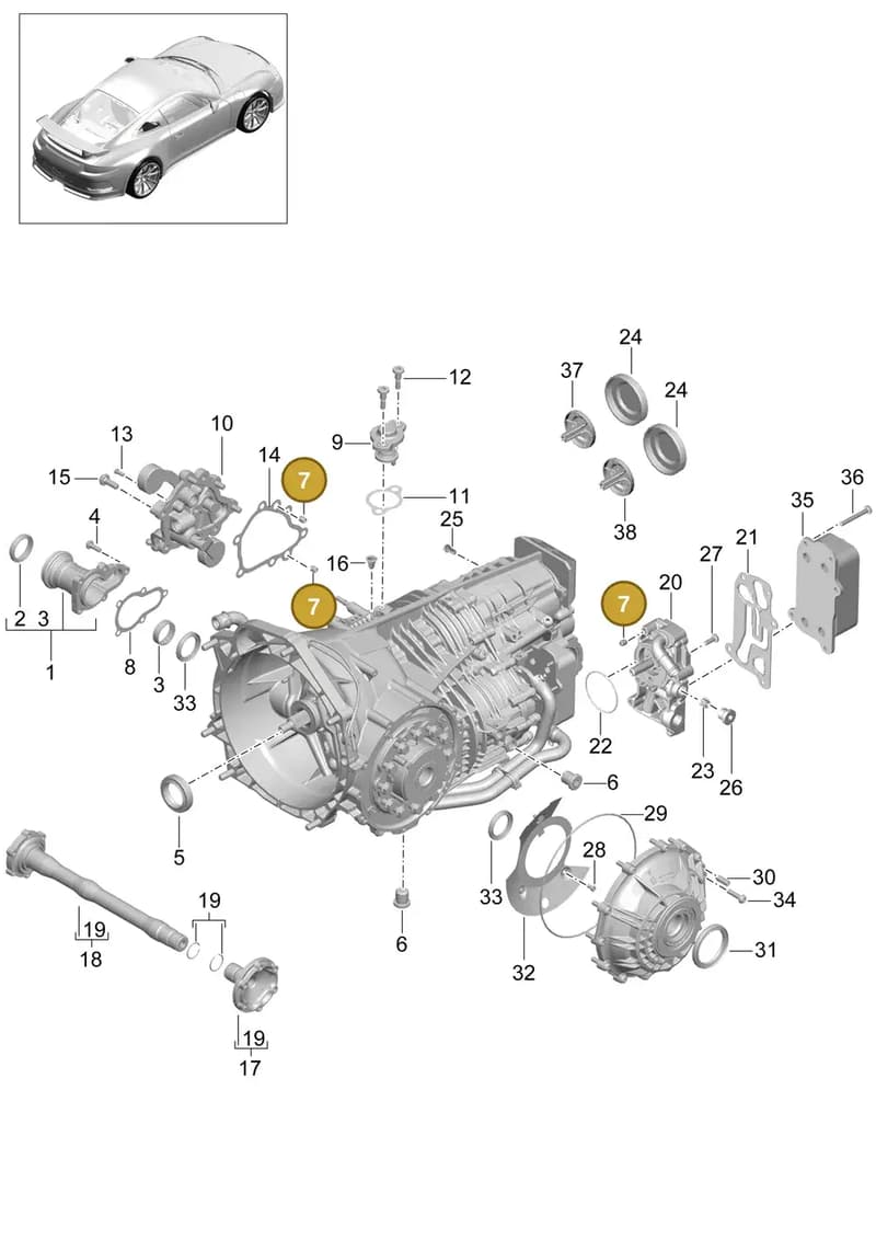 9G132182100 — Porsche 911 (2013-2020) diagram p41302010, position 7