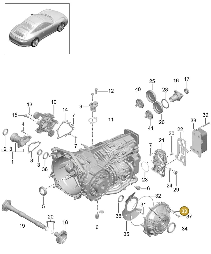 9G132189000 — Porsche 911 (2016-2019) diagram p47302010, position 33
