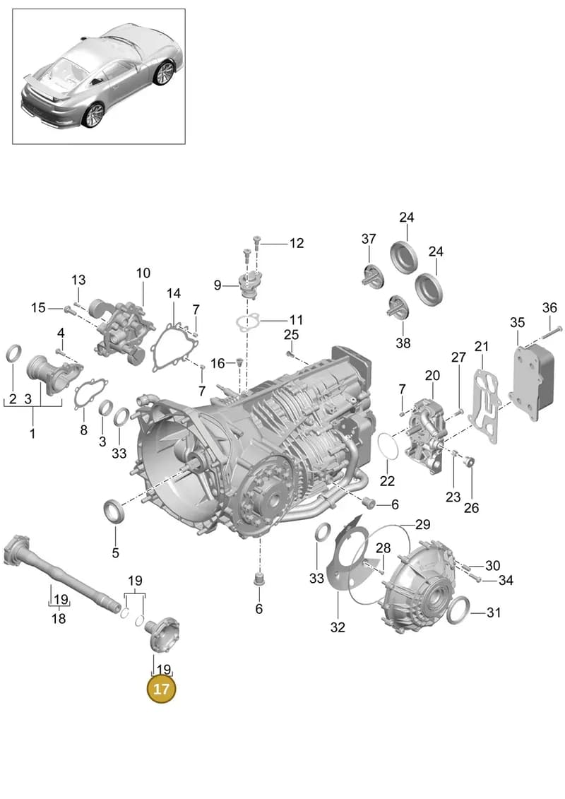 9G133220895 — Porsche 911 (2013-2020) diagram p41302010, position 17