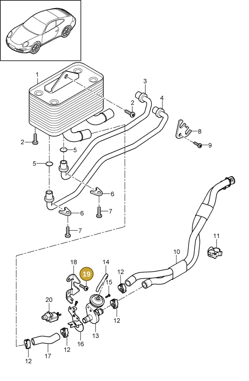 9G142680100 — Porsche 911 Carrera (2008-2012) diagram p32360000, position 19