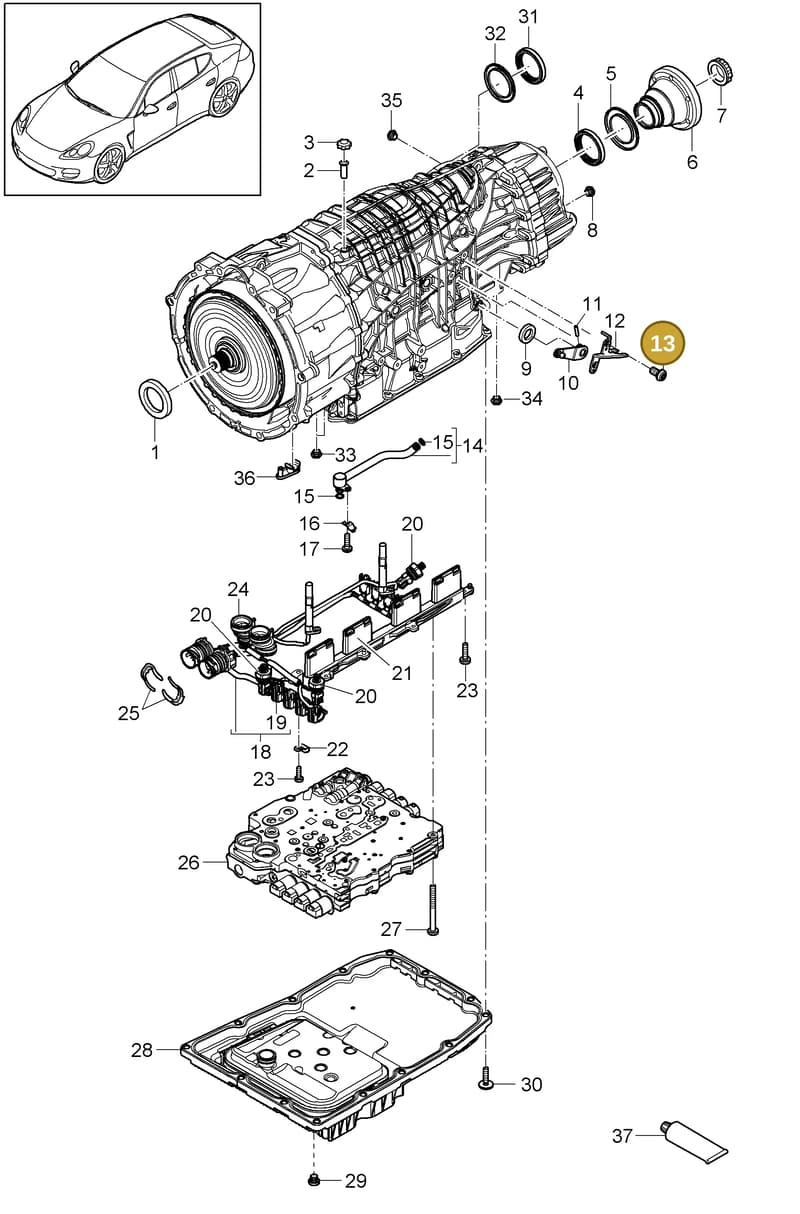 9G142680100 — Porsche Panamera (2009-2016) diagram p35320010, position 13