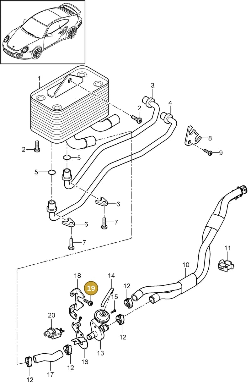 9G142680100 — Porsche GT2 RS (2009-2012) diagram p36360000, position 19