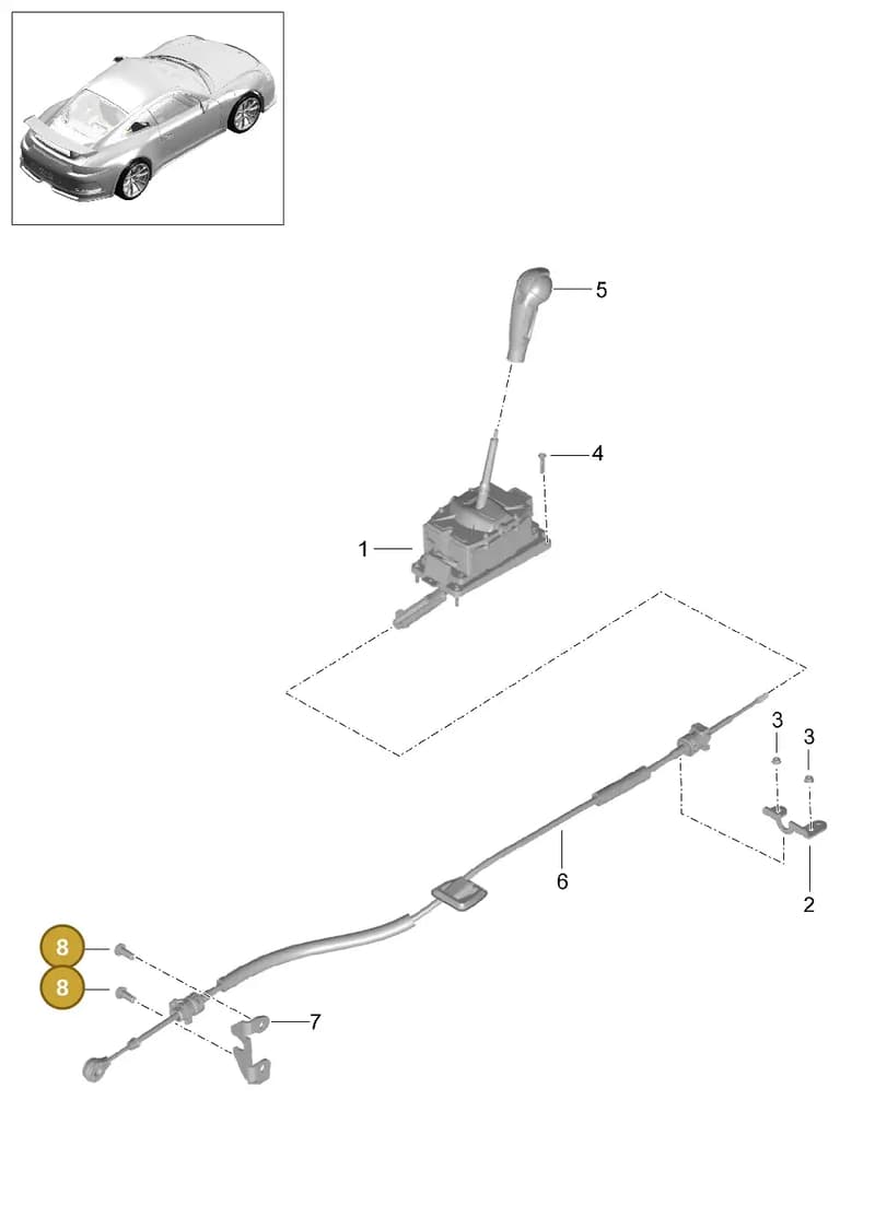 9G142680100 — Porsche 911 (2013-2020) diagram p41701000, position 8