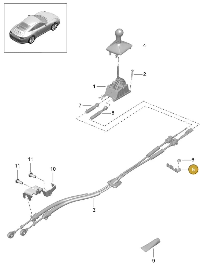 9G142698001N11 — Porsche 991 Carrera 4 (2011-2016) diagram p38701000, position 5