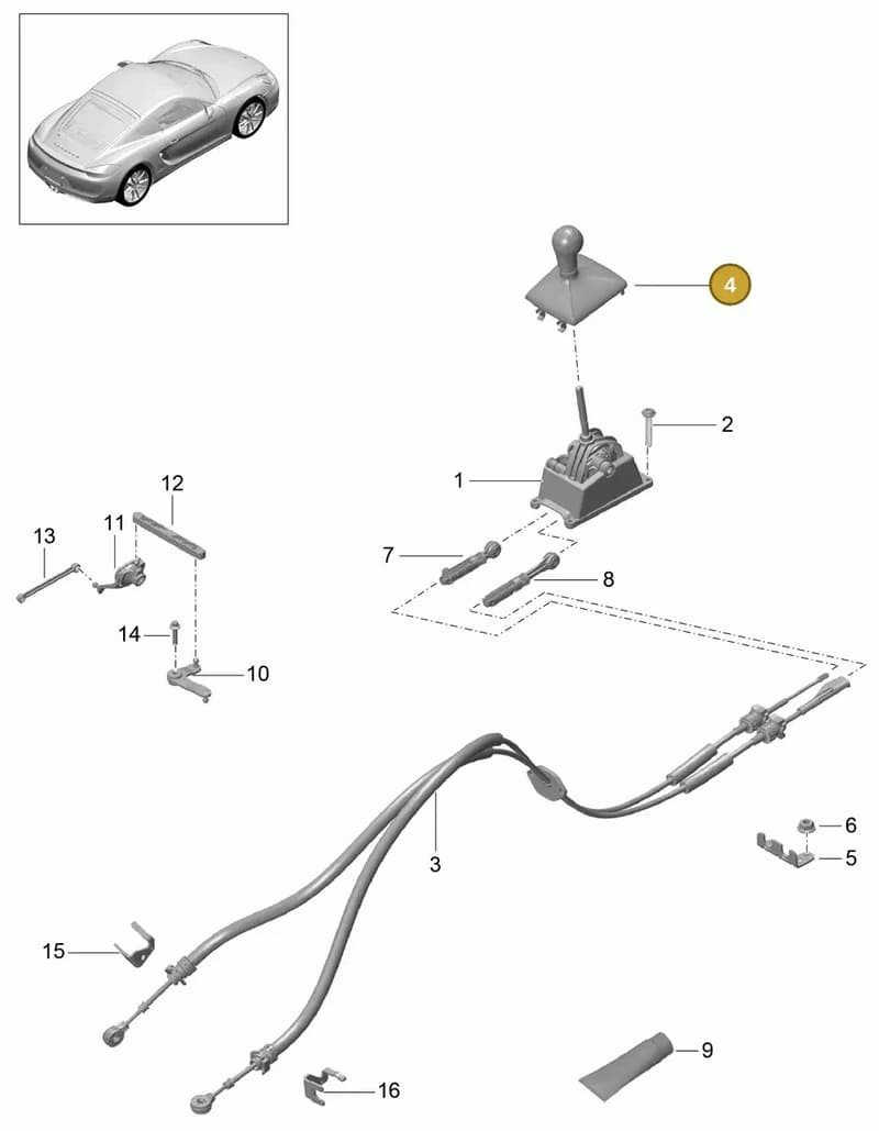 9G142698001N11 — Porsche Cayman (2013-2016) diagram p40701000, position 4