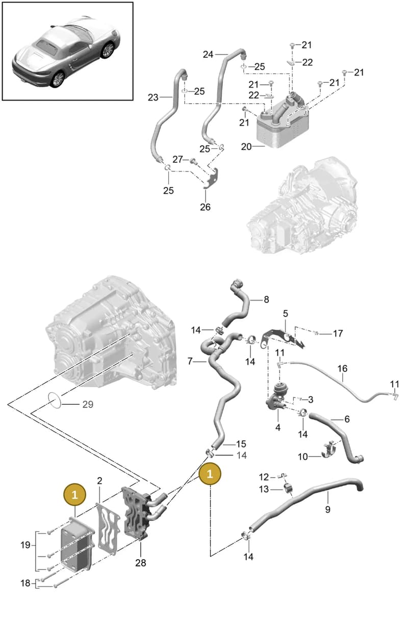 9G230701900 — Porsche Boxster (2016-2019) diagram p48360000, position 1