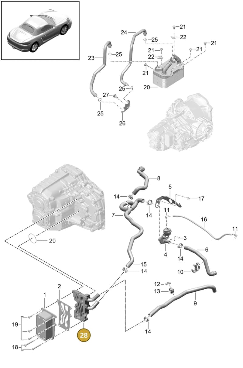9G230703300 — Porsche Boxster (2016-2019) diagram p48360000, position 28