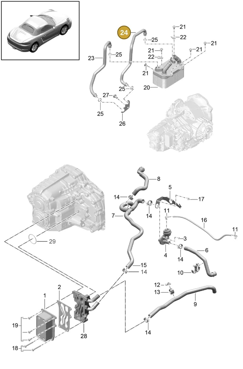 9G230708505 — Porsche Boxster (2016-2019) diagram p48360000, position 24