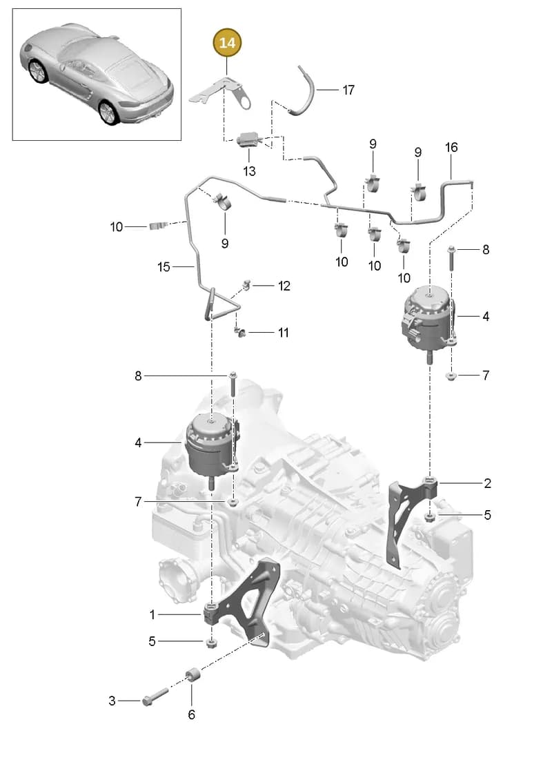 9G230740900 — Porsche Cayman (2016-2019) diagram p50306000, position 14