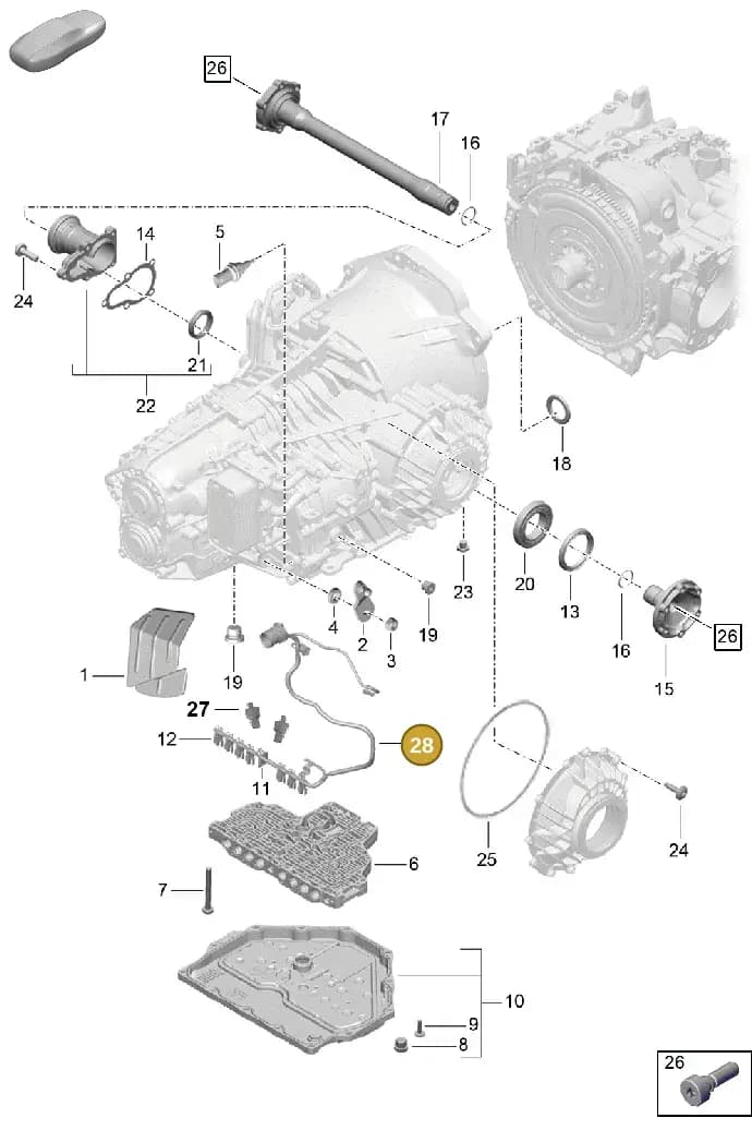 9G231761570 — Porsche Boxster Spyder (2019-2020) diagram p54320050, position 28