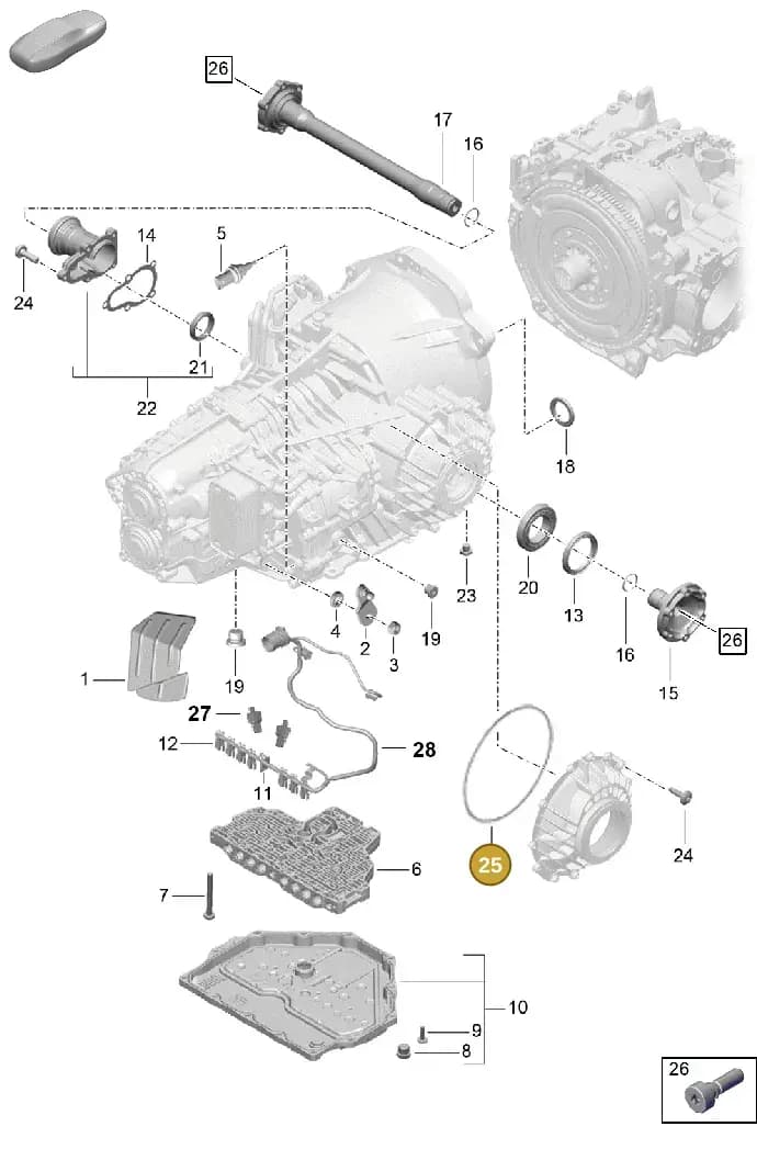 9G232181501 — Porsche Boxster Spyder (2019-2020) diagram p54320050, position 25