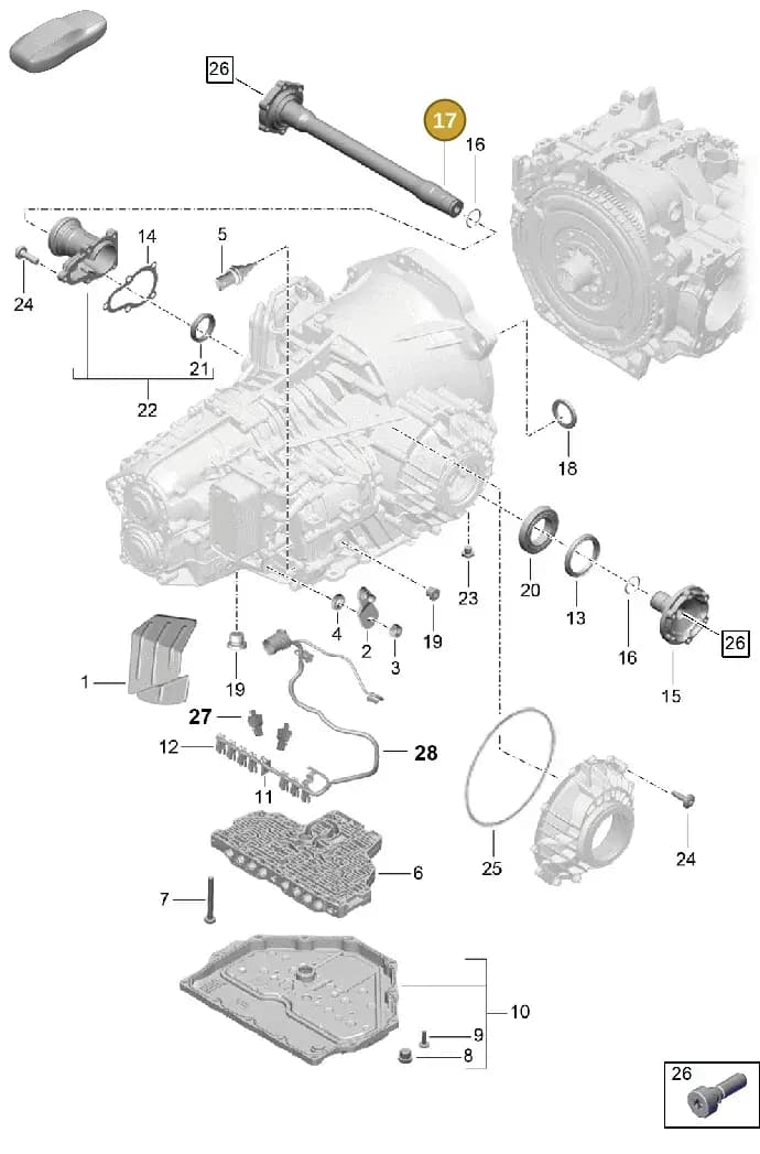 9G233220940 — Porsche Boxster Spyder (2019-2020) diagram p54320050, position 17