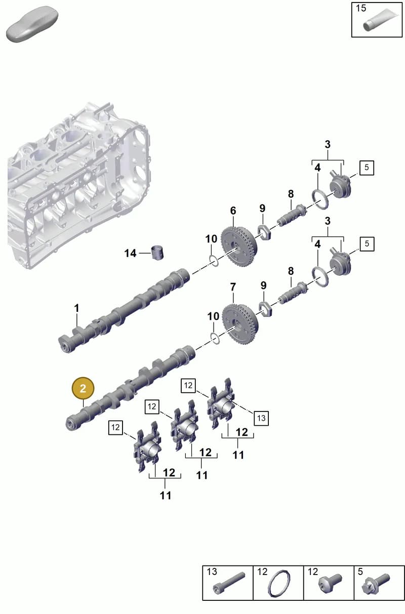 9GT109104B — Porsche Boxster Spyder (2019-2020) diagram p55103105, position 2