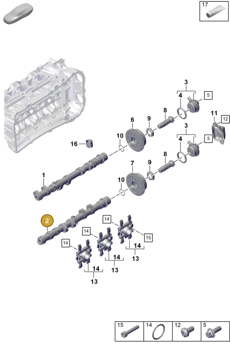 9GT109104B — Porsche 911 (2021-2022) diagram p59103100, position 2