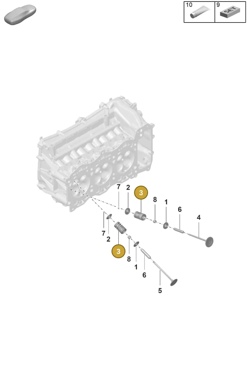 9GT109620 — Porsche 911 (2021-2022) diagram p59103010, position 3