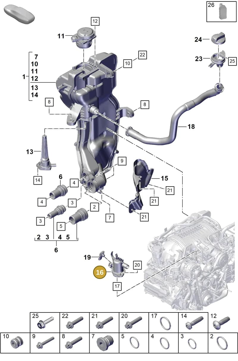 9GT115406B — Porsche 911 (2021-2022) diagram p59104200, position 16