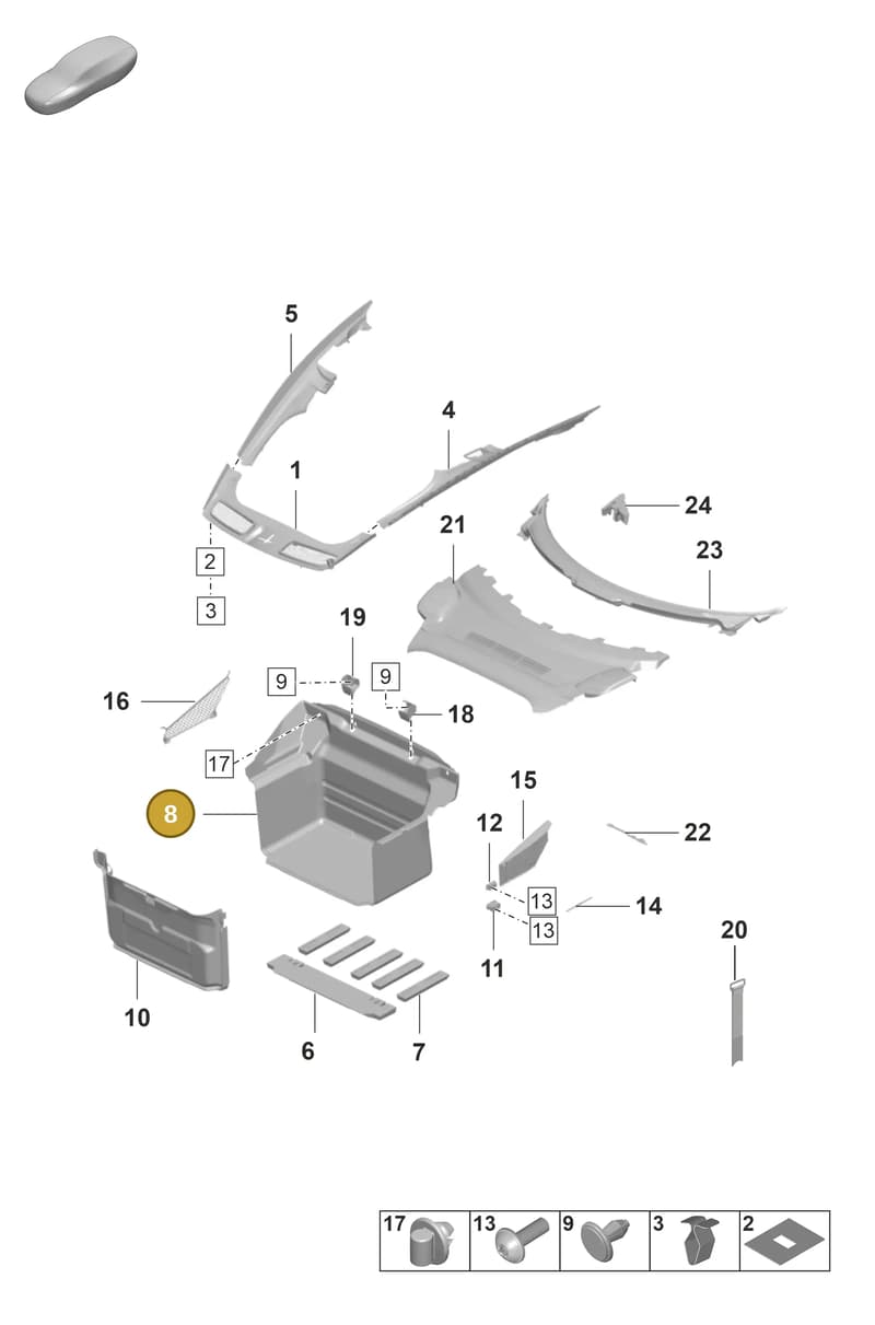 9GT121241Y — Porsche 911 (2021-2022) diagram p59807000, position 8