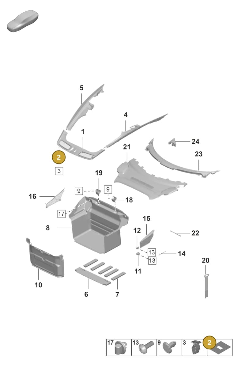 9GT121282AOK1 — Porsche 911 (2021-2022) diagram p59807000, position 2