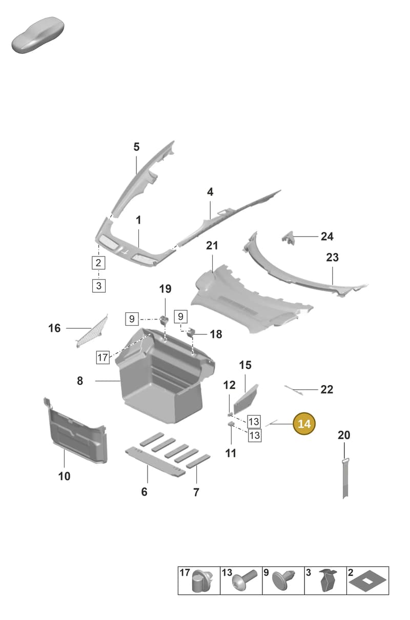 9GT121284 — Porsche 911 (2021-2022) diagram p59807000, position 14
