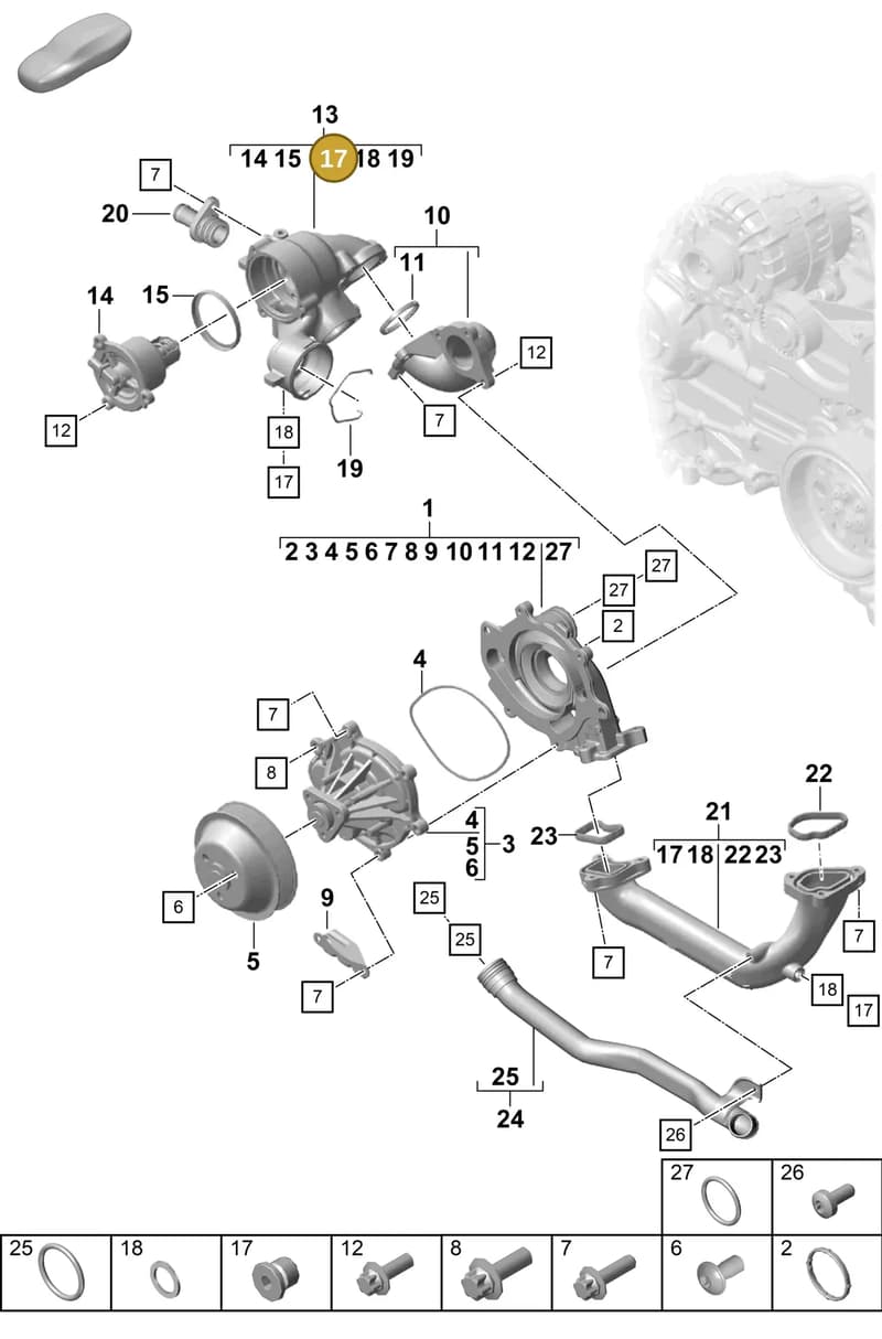 9GT121312A — Porsche Boxster Spyder (2019-2020) diagram p55105000, position 17
