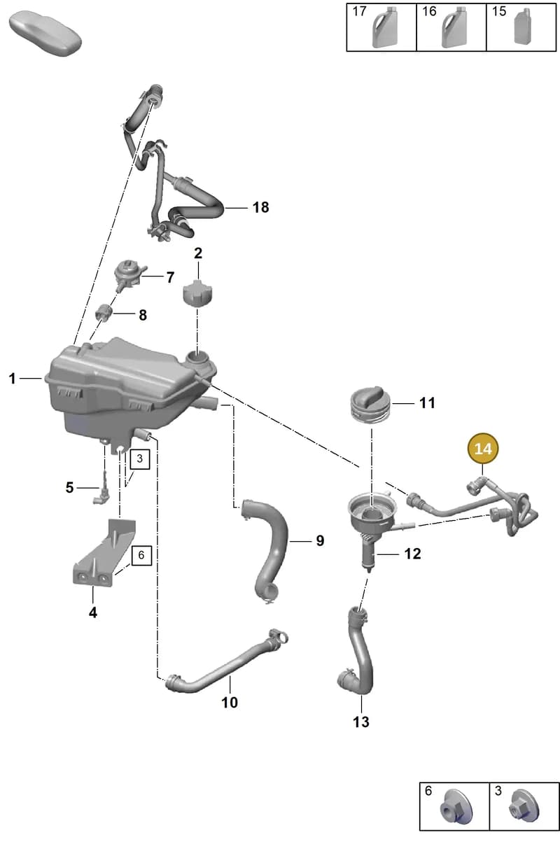 9GT121533 — Porsche Boxster Spyder (2019-2020) diagram p55105100, position 14