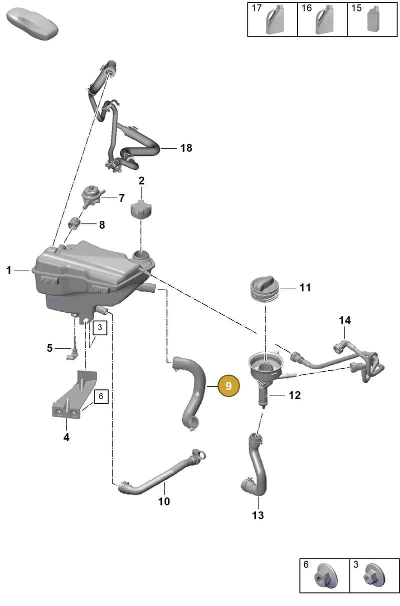 9GT121632 — Porsche Boxster Spyder (2019-2020) diagram p55105100, position 9