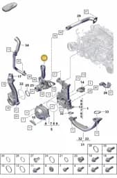 9GT121716 Porsche Thermostat Housing