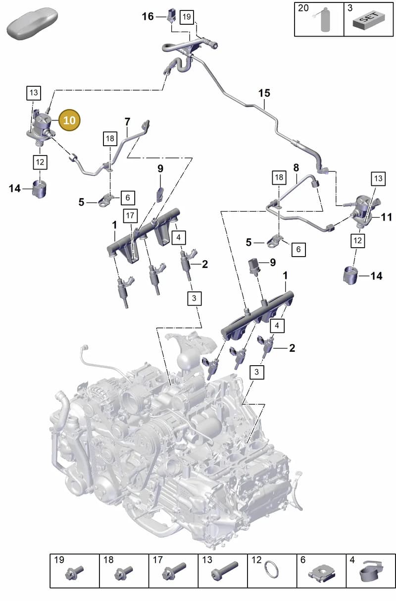 9GT127023B — Porsche 911 (2021-2022) diagram p59107000, position 10