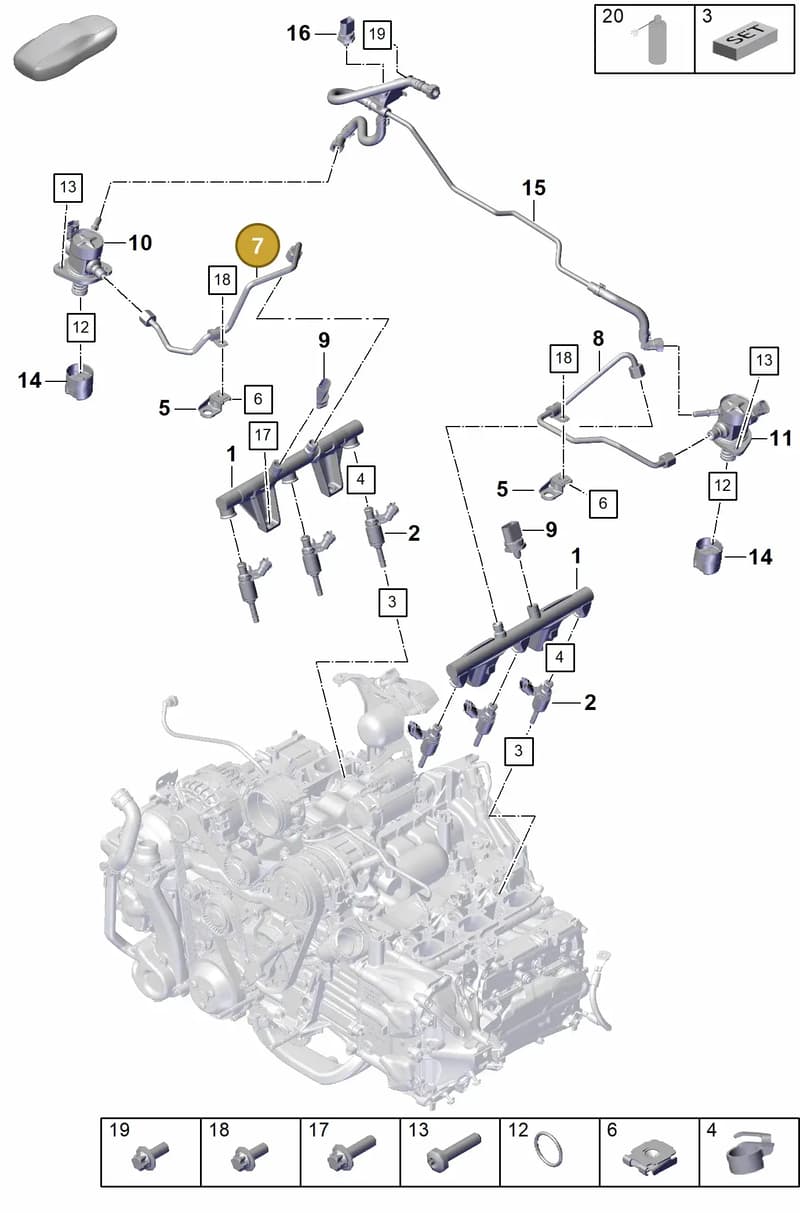 9GT127501A — Porsche 911 (2021-2022) diagram p59107000, position 7