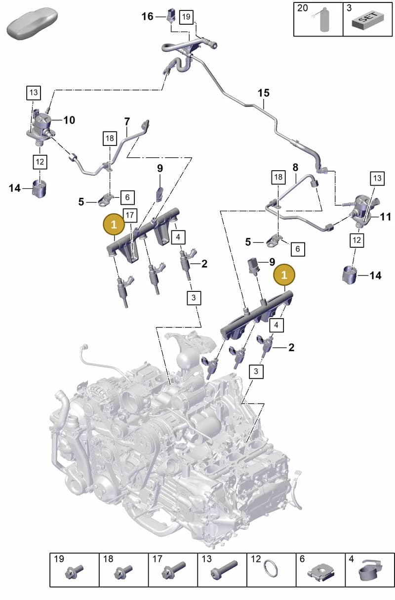 9GT128373 — Porsche 911 (2021-2022) diagram p59107000, position 1