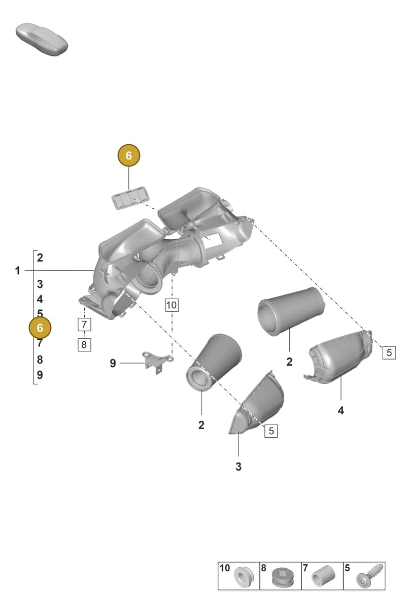 9GT129075 — Porsche 911 (2021-2022) diagram p59106020, position 6